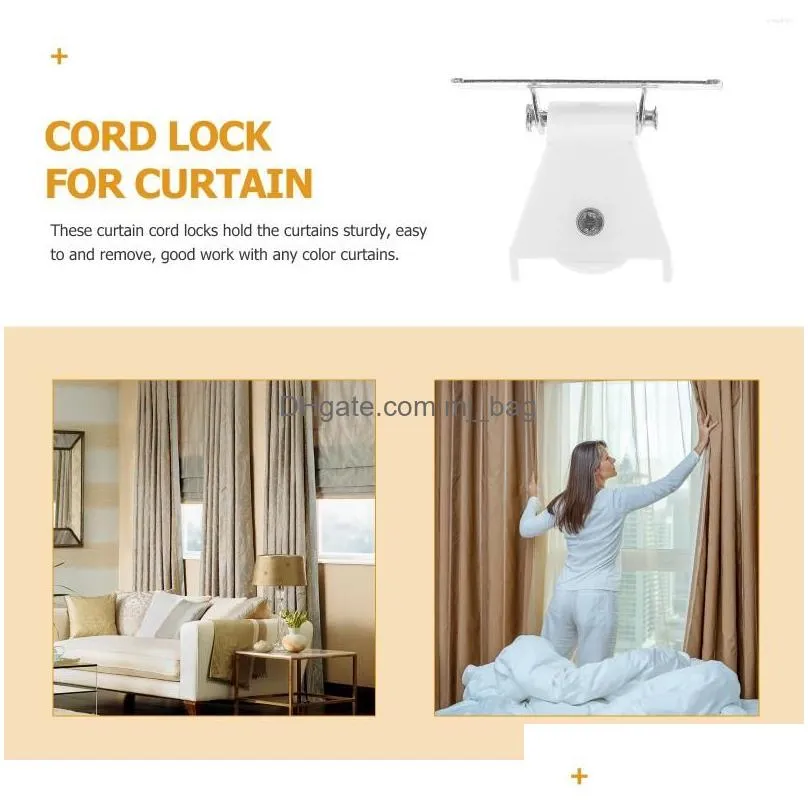 Curtain 8 Pcs Shutter Pulley Window Blinds Lock Roman Shade Cord Curtains Universal Track For Cloth Premium Iron Delicate
