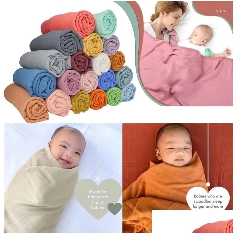 blankets born receiving blanket wrapping for baby bath towel skin-friendly cotton swaddling infant shower gift