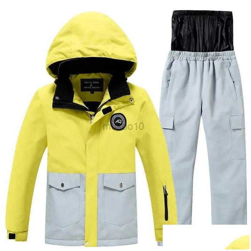 other sporting goods children`s ski suit boys and girls single and double ski wear outdoor windproof waterproof warm wear-resistant ski clothing