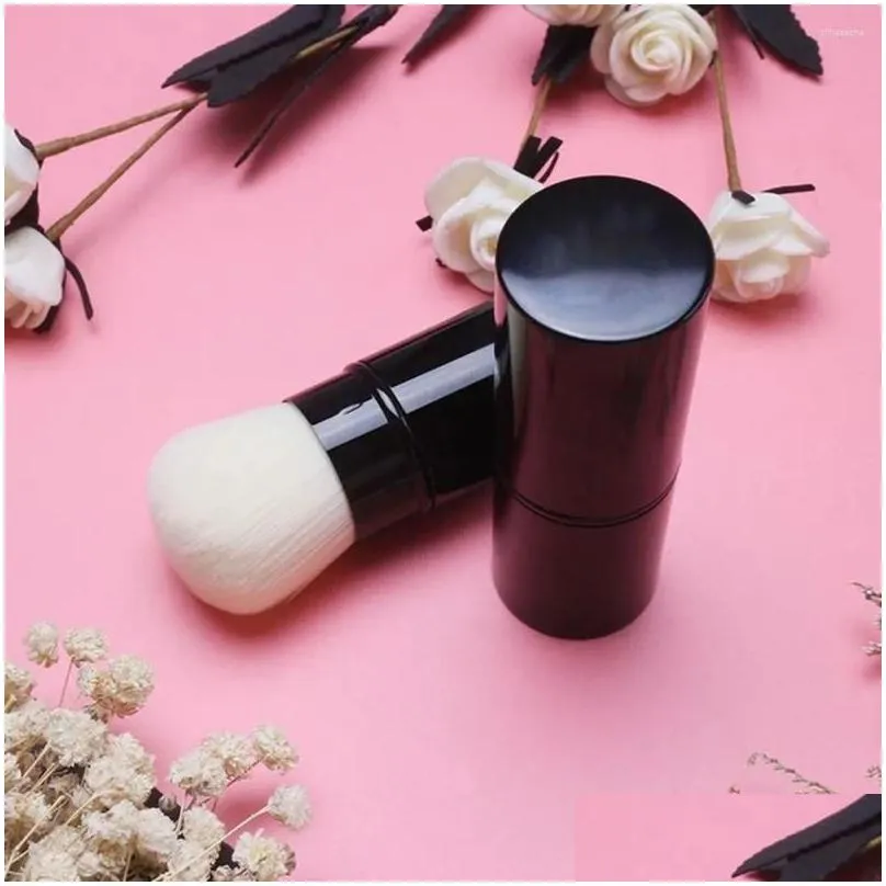 makeup brushes multifunctional retractable kabuki brush blush bronzer buffing powder foundation sunscreen with lid