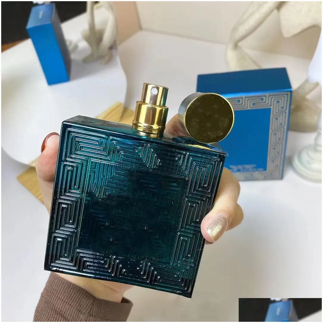 factory direct brand eros men`s perfume 100ml blue eau de toilette long lasting fragrance spray high quality fast ship