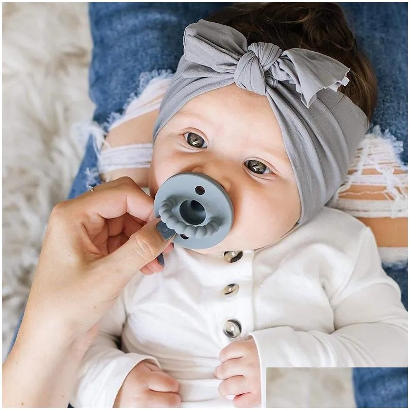 scalable pacifiers silicone newborn appease soother solid color baby lull into sleeping convenient nipple hot sale 7yl k2