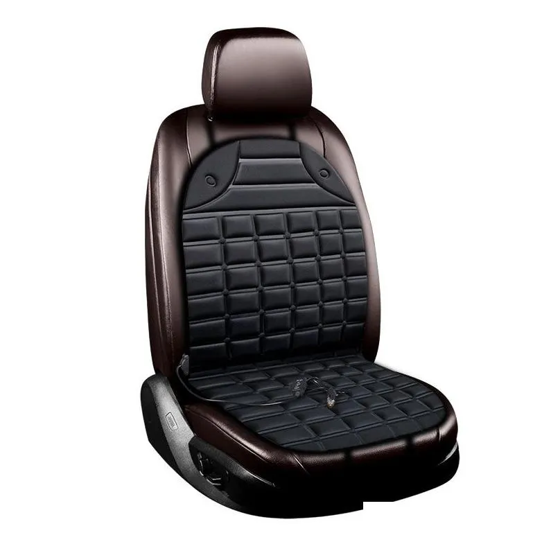 Seat Cushions New 12V Car Seat Heater Silk Cushion Ers Electric Heated Heating Winter Warmer Er Accessories Drop Delivery Automobiles Dhndz