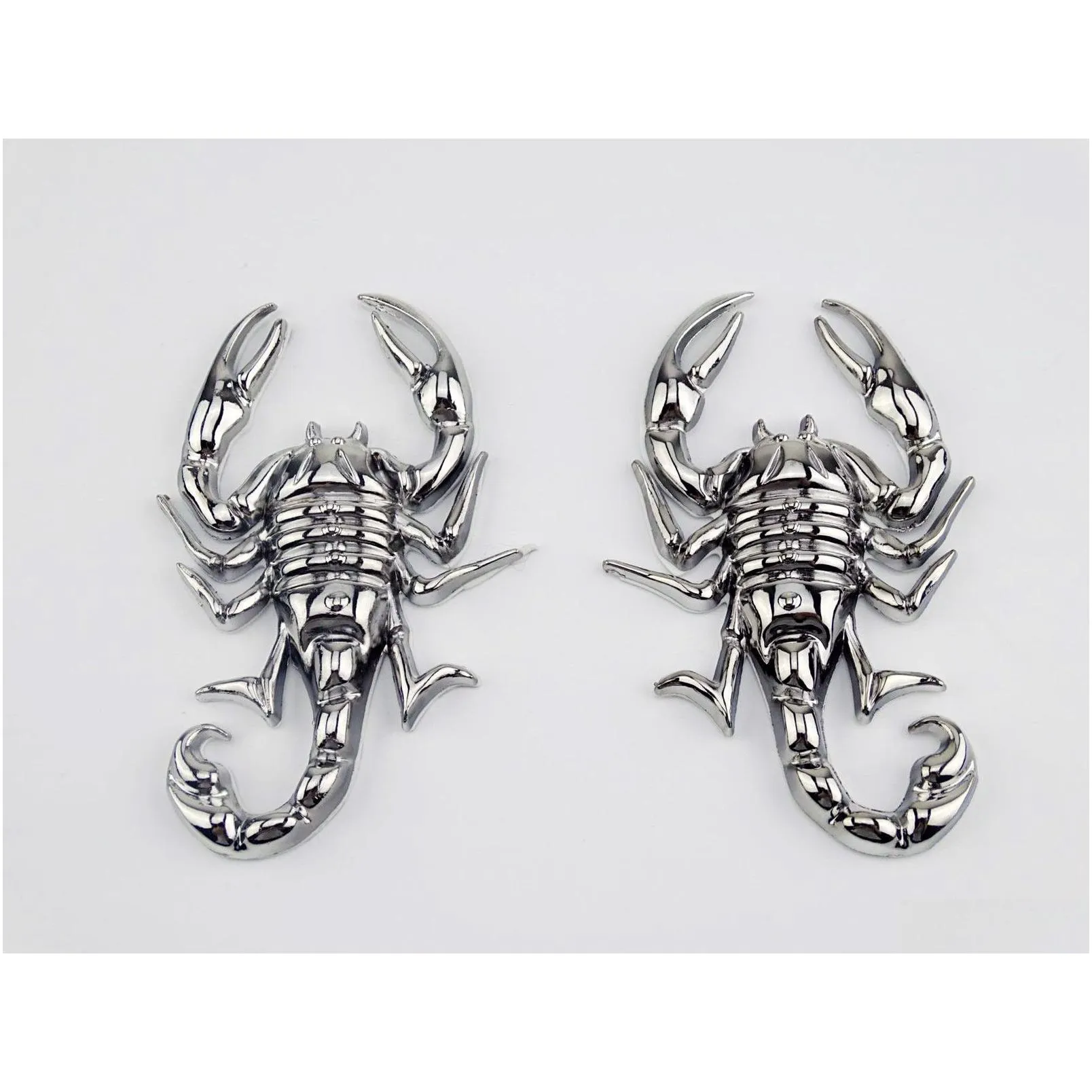 silver metal 3d scorpion  decal stickers emblem badge motorcycles tank fairing6597145