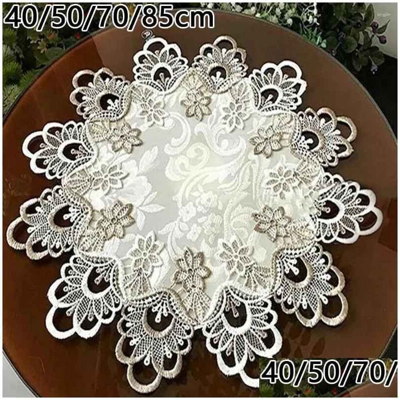 table cloth soft tablecloth decoration durable round s/m/l/xl dining cover dustproof floral home festival high quality