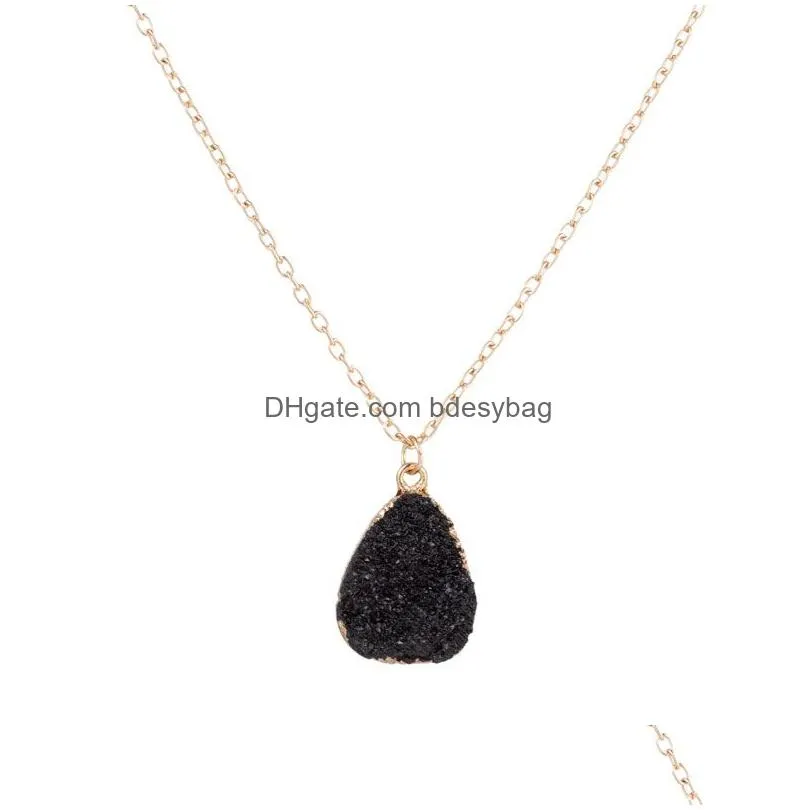 Handmade Gold Plated Irregular Resin Pendant Necklaces Jewelry With Chain For Women Men Lover Fashion Accessories