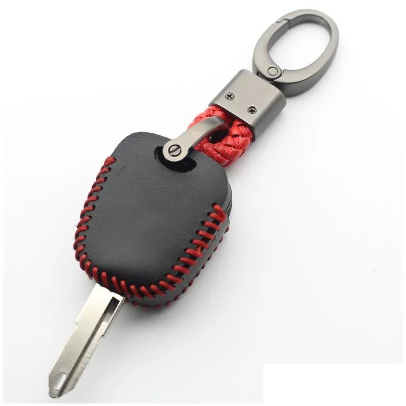 flybetter genuine leather 2button flip key case cover for peugeot 206306307408406 for citroen c2c3c4c5c8picass l3871193789