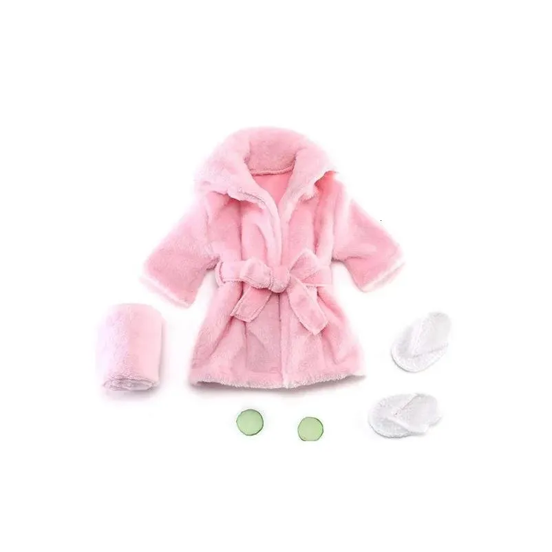 keepsakes 5pcs baby bathrobes bath towel purple baby hooded robe with belt born pography props baby po shoot accessories 231204