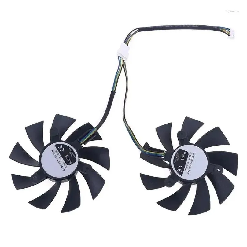 computer coolings 1 pair 4pin cooler fan for geforce 1660 2060 2070 video graphics card dropship