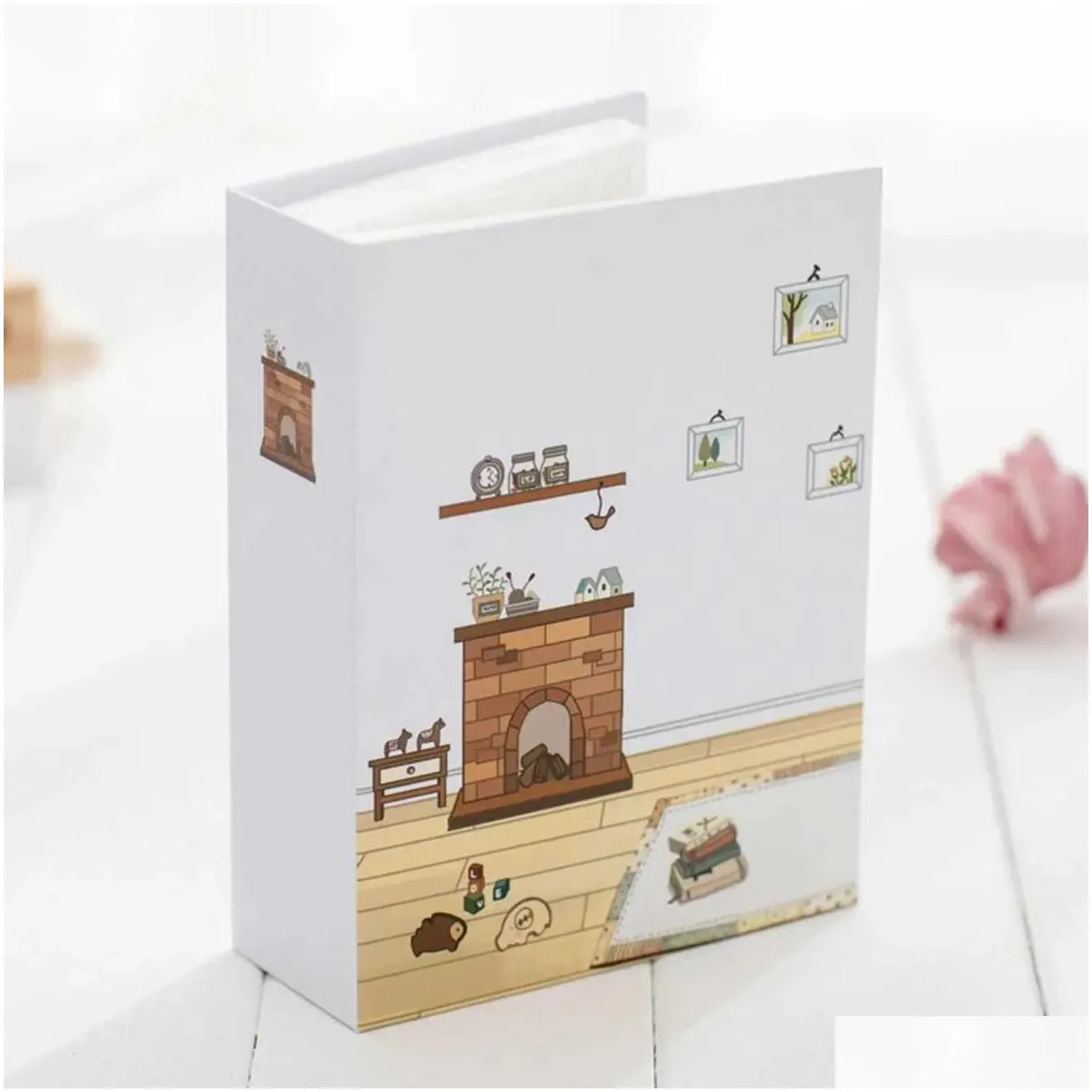 albums books new small house photo pocket photo album insert photo bookcase memory gift for childrenl231012