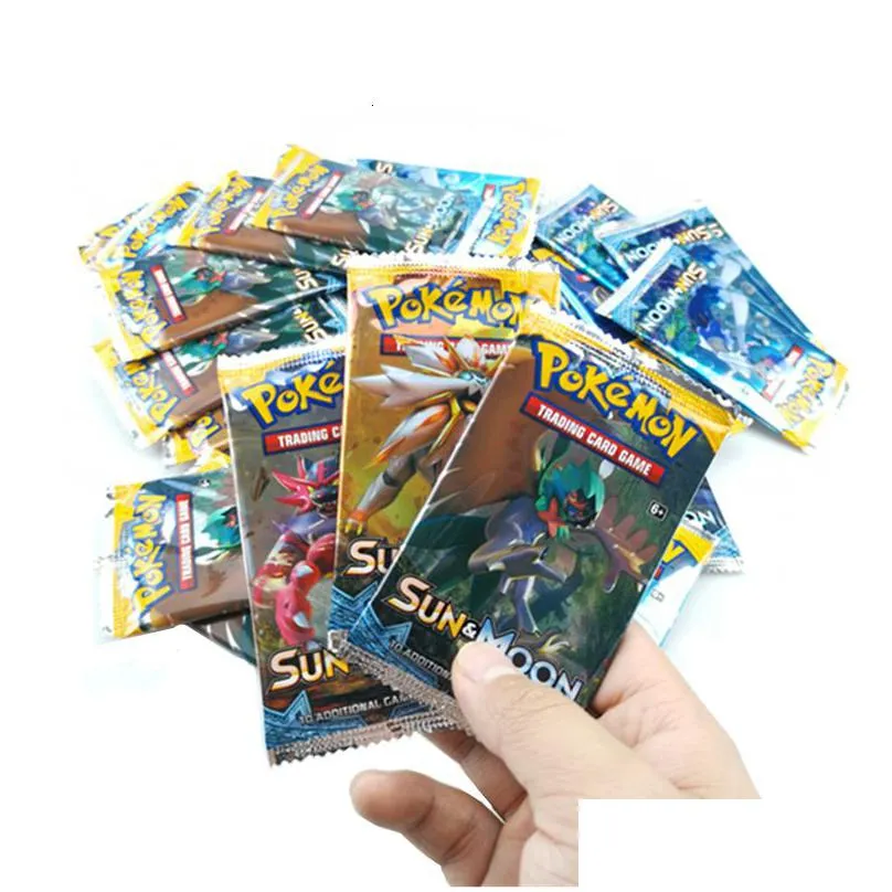 card games 324pcs cards booster box all seriestcg sun moon edition 36 packs per box cards game battle classeur carte child toy
