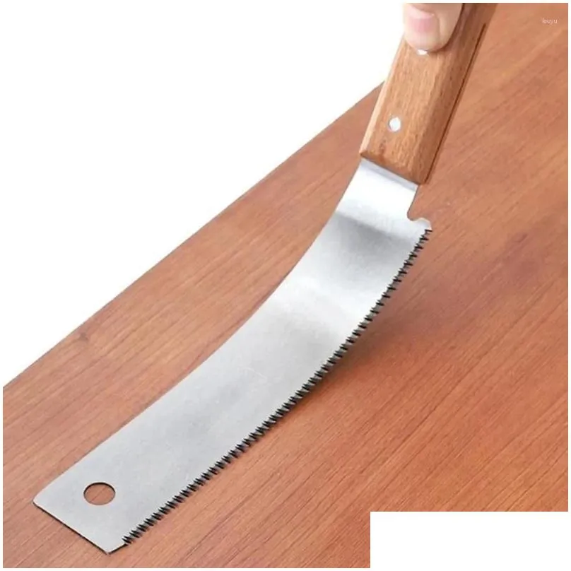 japanese style hand saw 12in non-slip wooden handle pull flush cut handsaw woodworking plastic cutting tool