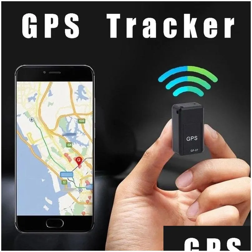 Gps Car & Accessories New Mini Find Lost Device Gf-07 Car Tracker Real Time Tracking Anti-Theft Anti-Lost Locator Strong Magnetic Moun Dh7Ja