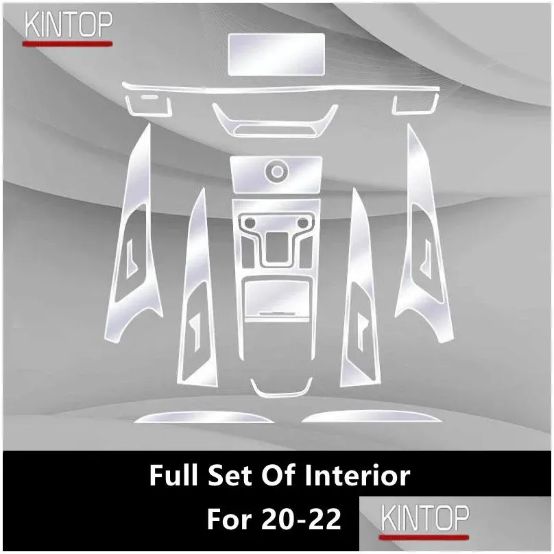 interior accessories for hongqi h5 18-22 car center console transparent tpu protective film anti-scratch repair refit