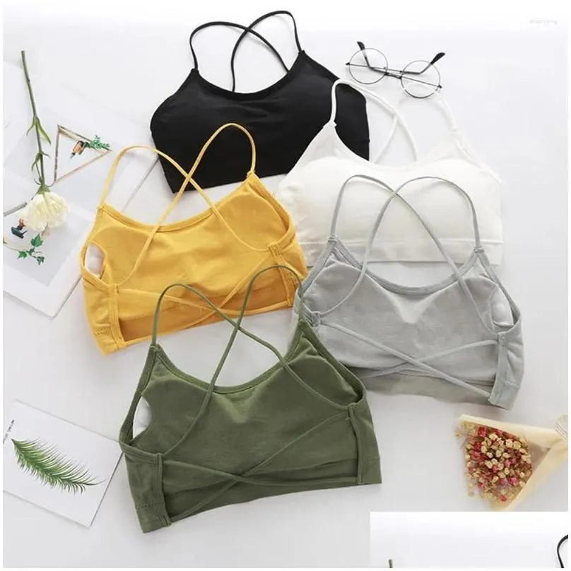 yoga outfit top women sports bra cross strap push up sport gym crop brassiere fitness breathable beauty back bras