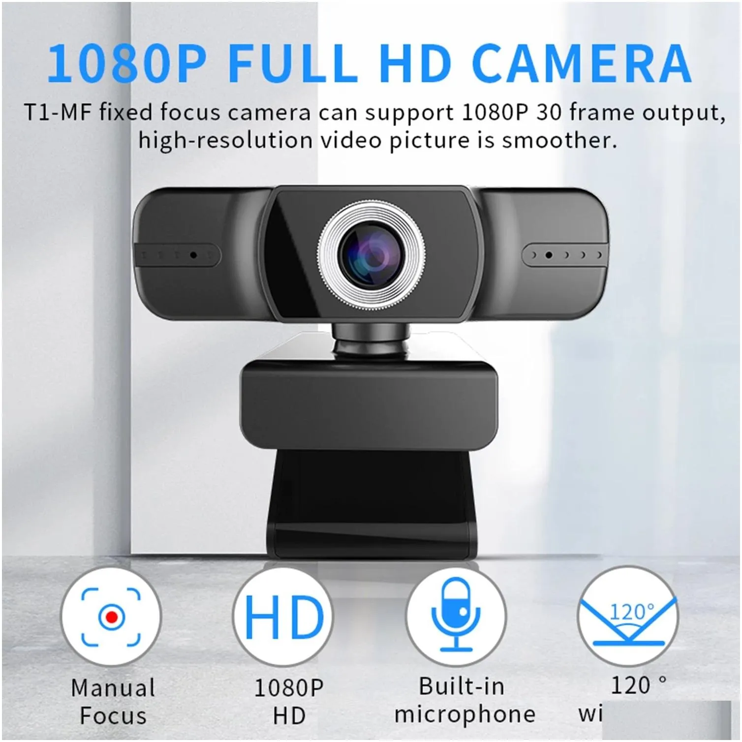 camera t1 mf webcam video conference/video call/live stream 1080p usb 2.0