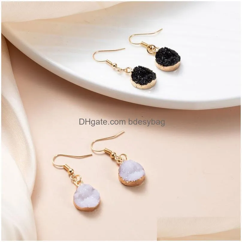 Dangle & Chandelier Handmade Gold Plated Resin Pendant Dangle Earring Jewelry For Women Lady Party Club Fashion Accessories Drop Deli Dheey