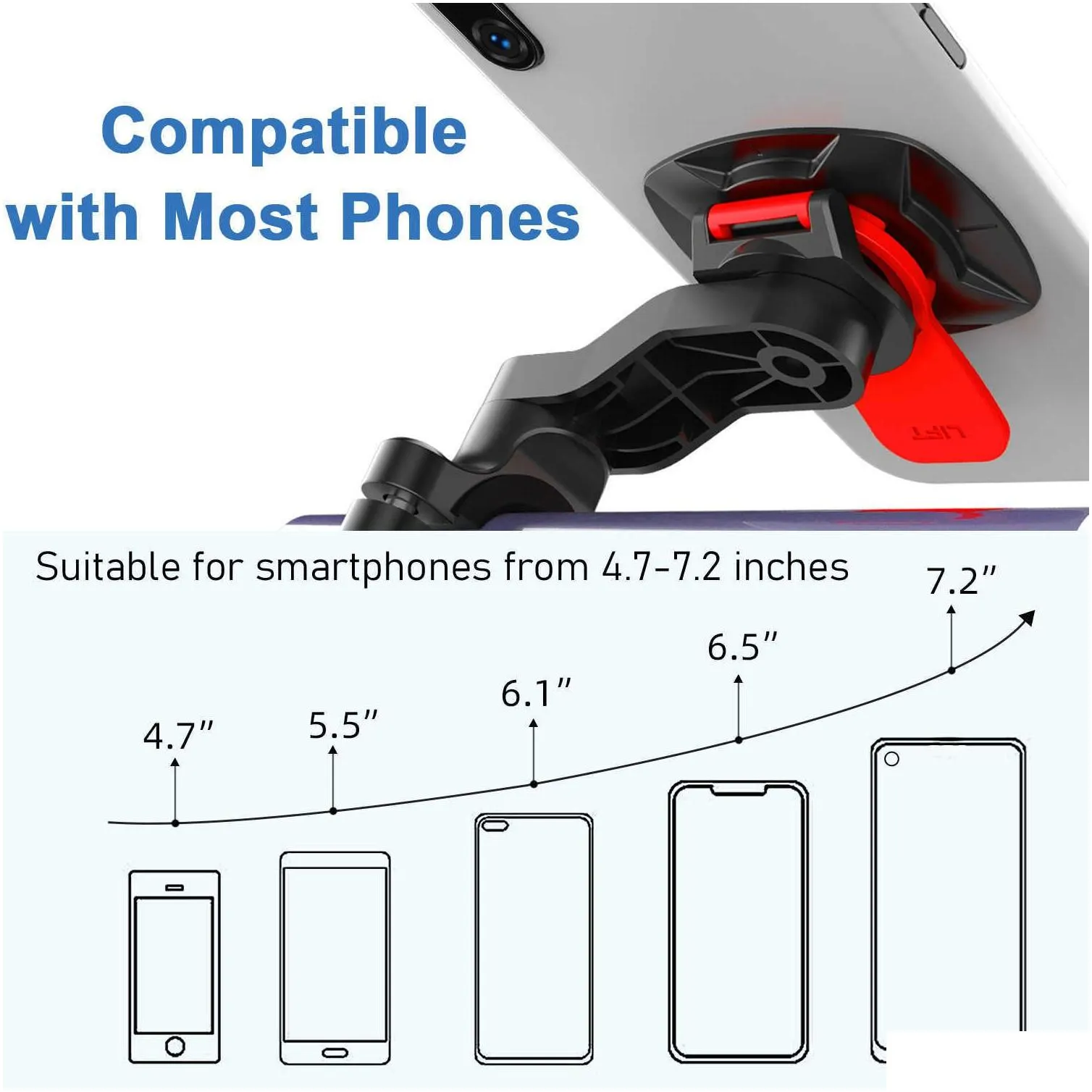 Car Holder Bike Phone Holder Shock-Resistant Motorcycle Mtb Bicycle Scooter Handlebar Security Quick Lock Support Telephone Drop Deliv Dh6Uf