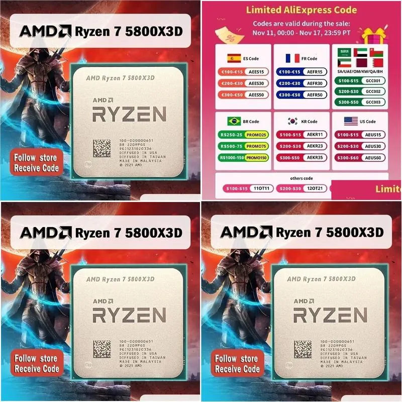 cpus ryzen 7 5800x3d r7 34 ghz 8 core 16 thread cpu processor zen3x3d ddr4 105w 7nm l3 96m 100000000651 soket am4 231120