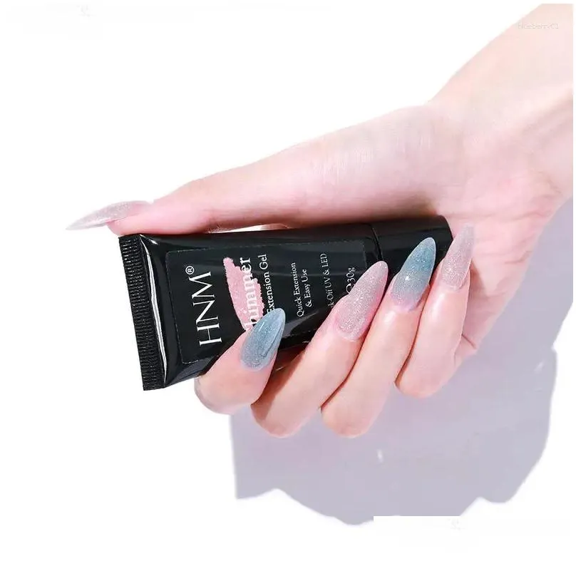 nail gel hnm 30g glossy shimmer extension jelly translucent soak off polish varnish primer uv led builder tips