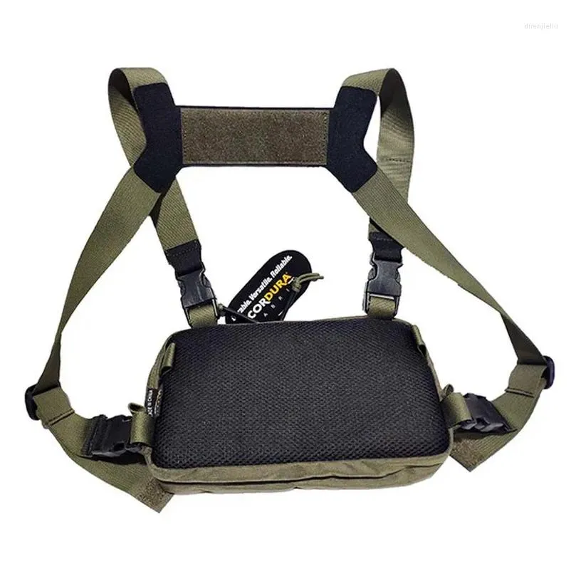 hunting jackets outdoor portable tactical chest hanging bag belly pocket front accessory cordura fabric