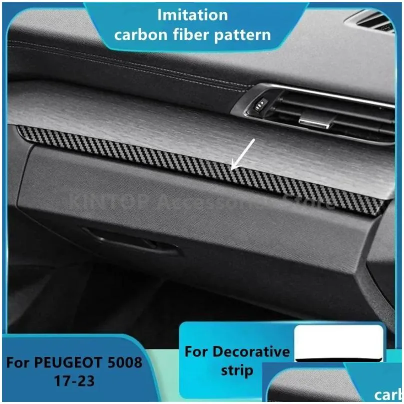 interior accessories for 5008 17-23 carbon fiber pattern sticker protective film modification refit