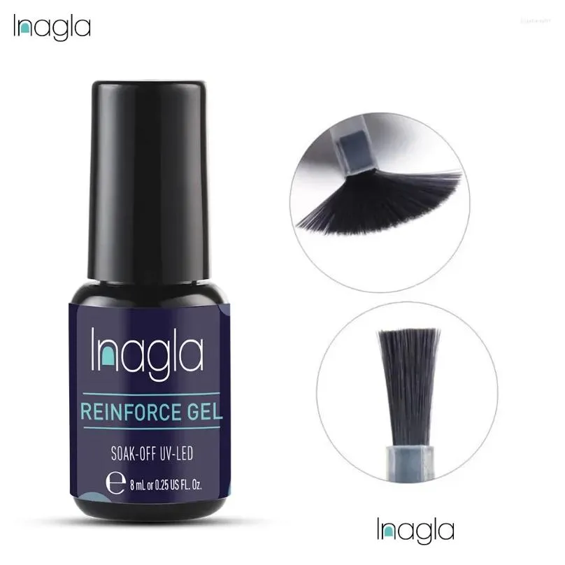 nail gel inagla 8ml reinforcement base top coat uv polish protect strengthen led clear reinforce