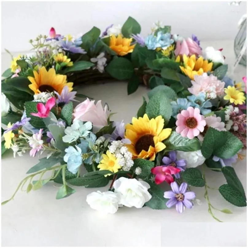 decorative flowers delightful spring flower wreath accessory rose decor