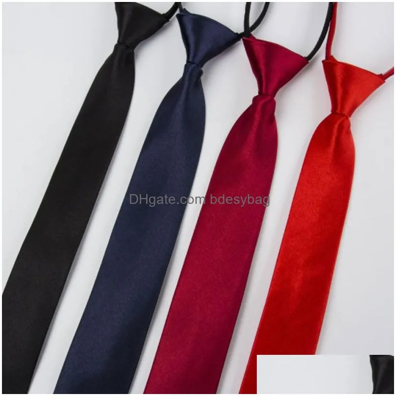 5*46cm Pure Color Neck Ties For Women Men School Business Hotel Bank Office Necktie Party Fashion Accessories