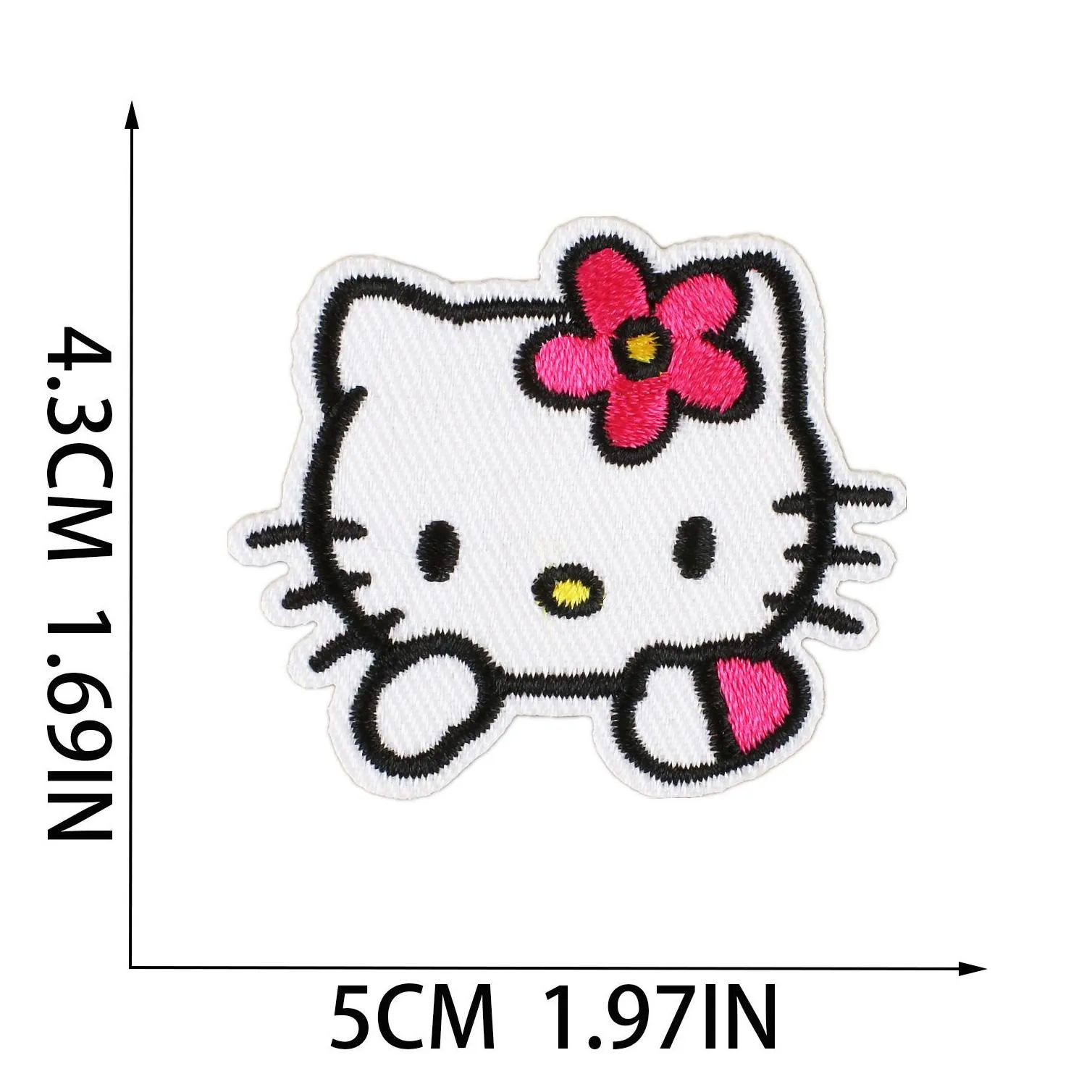 baby girl cats embroidery sewing notions cartoon iron on badge for clothes jeans bags kids t-shirts diy es