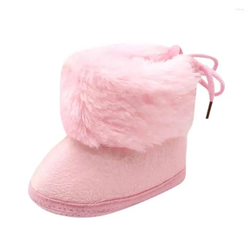 first walkers baby girls boys shoes plush velvet boots toddler warming booties infant soft snow