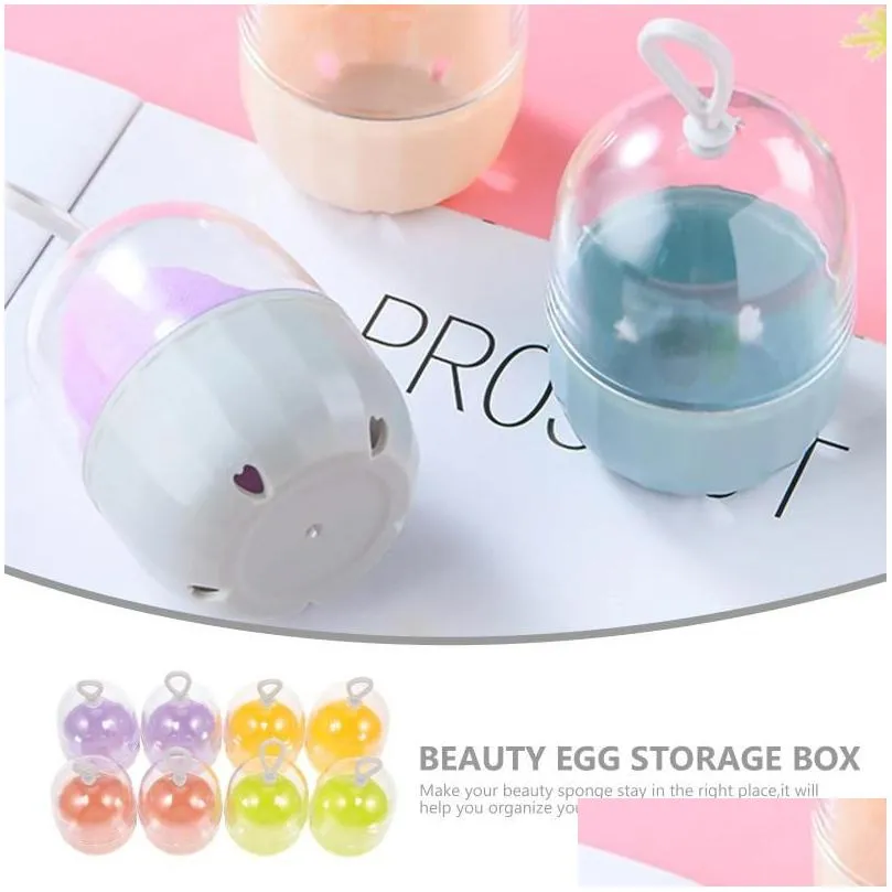 makeup brushes 8 pcs egg box beauty storage travel accessories plastic go containers supply