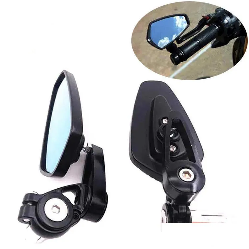 Other Interior Accessories 2Pcs Motorcycle Mirrors Fits For 7/8 22Mm Bar End Side Rearview Mirror Motorbike Bike Handlebar Rear View D Dhwfv