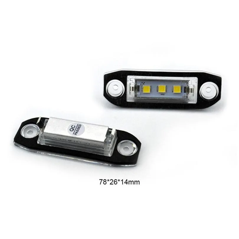 2pcs canbus led license plate light for s80 xc90 s40 v60 xc60 s60 c70 v50 xc70 v70 white car-styling number lamp1522698