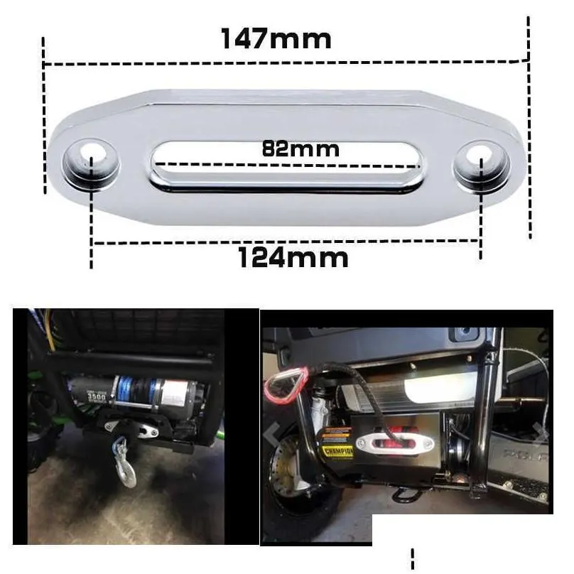 Other Interior Accessories Wholesale For Jeep Suv Atv Utv 125Mm 4000Lbs Aluminium Alloy Towing Synthetic Winch Rope Lead Replacement A Dhvq0