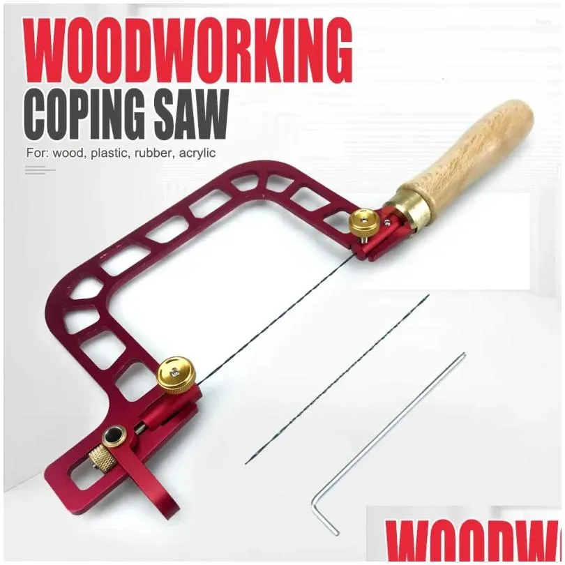 coping saw aluminum alloy frame fret with diamond wire jigsaws for stone ceramic glass wood metal accurate cutting