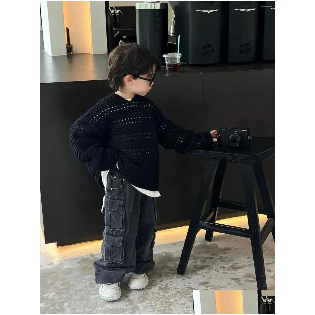 jackets fashion baby and girls boys cotton plain hooded hollow sweater coat kids hoodie jacket child outfit pullover jumper tops