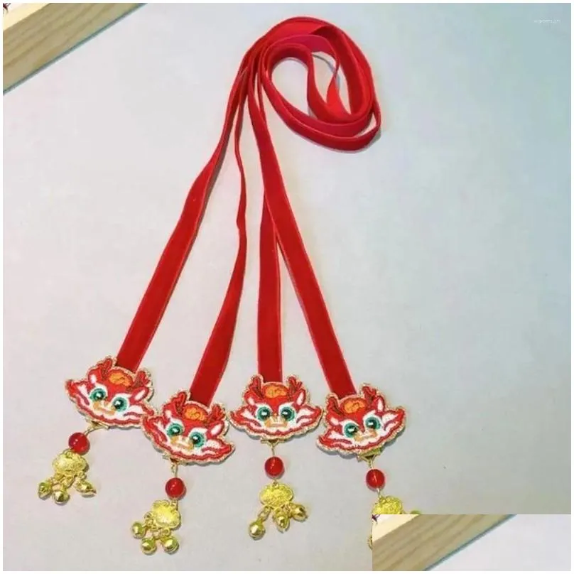 hair accessories chinese style braided rope creative koi carp bell children band han clothes cloth year wear gift