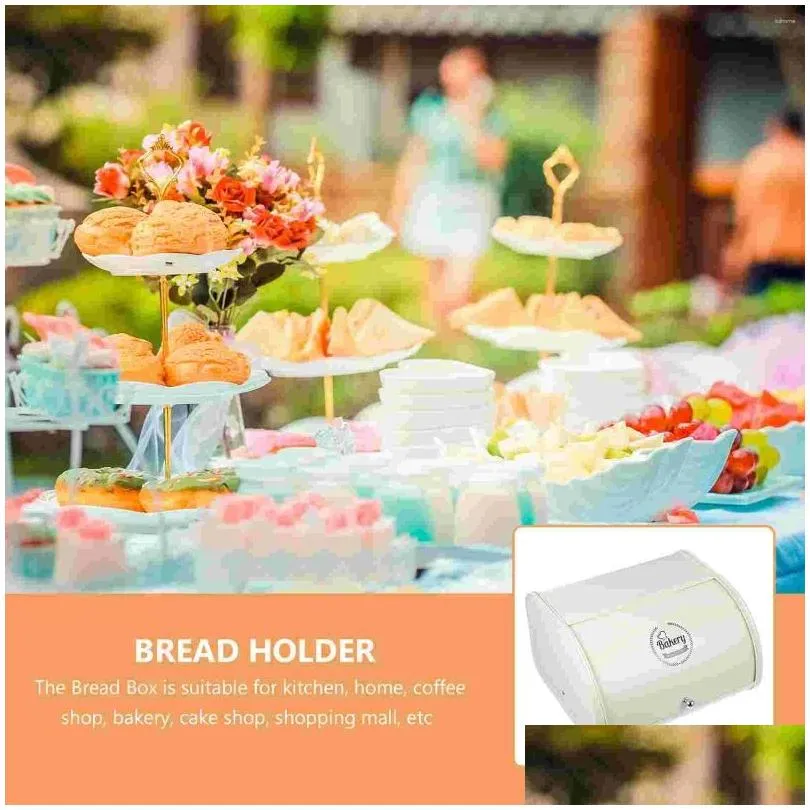 plates bread box loaf kitchen storage organizer case container snack supply iron containers desktop