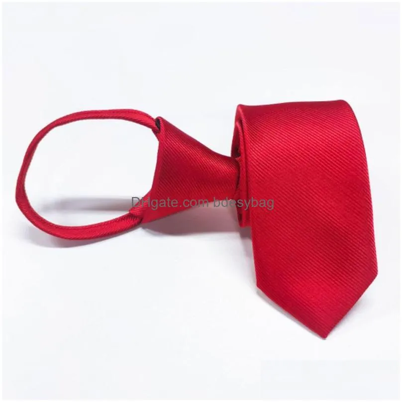 Neck Ties 5X48Cm Solid Color Neck Ties For Men School Business El Bank Office Necktie Male Party Club Decor Fashion Accessories Drop Dhj7Y