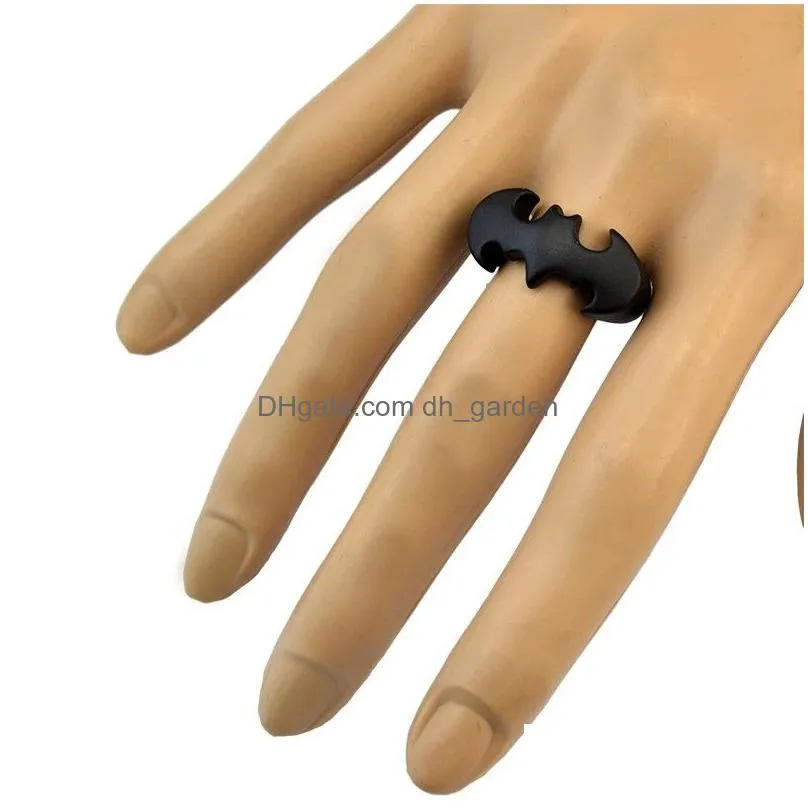 Punk Personality Black Finger Ring Bangle Cuff Bracelet (Ring+ Bracelet) Jewelry Set