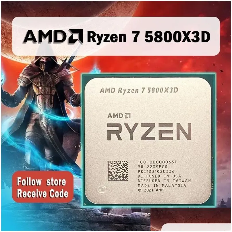 cpus ryzen 7 5800x3d r7 34 ghz 8 core 16 thread cpu processor zen3x3d ddr4 105w 7nm l3 96m 100000000651 soket am4 231120