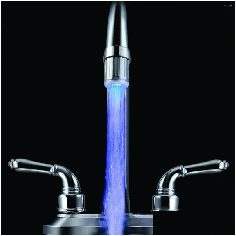 kitchen faucets creative led lighting faucet lights 7color shower mixer bathroom sprayer without external power supply
