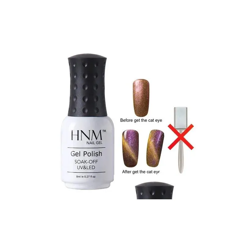 nail gel hnm 8ml chameleon cat eye uv led long last polish hybrid varnish paint gellak lucky lacquer ink