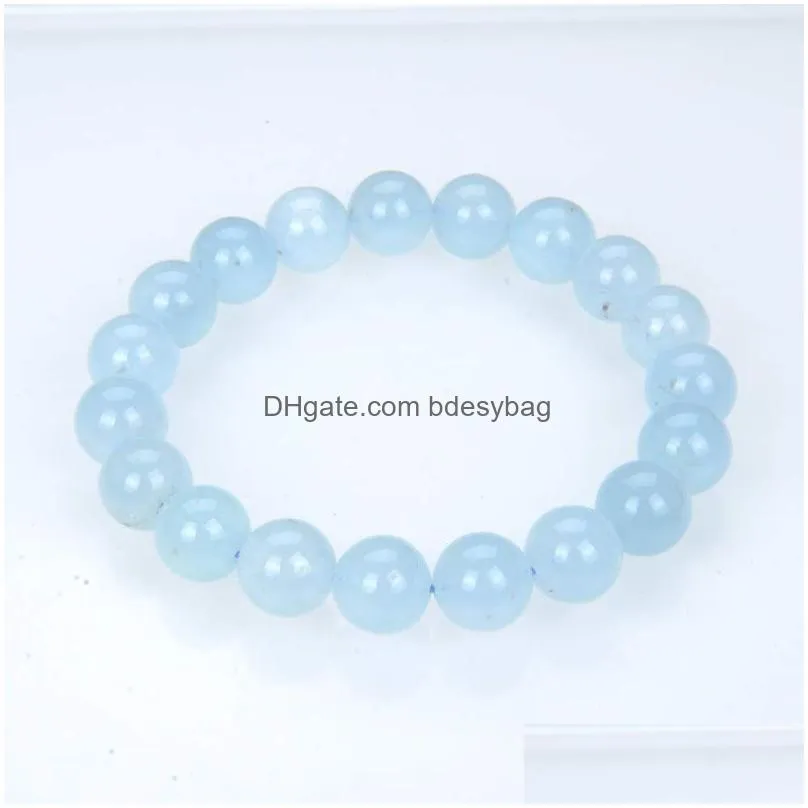 8mm Natural Stone Handmade Strands Beaded Charm Bracelets For Women Men Yoga Party Club Decor Jewelry