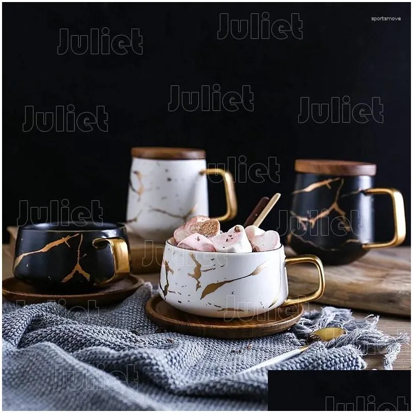 mugs european style mug household water cup office latte coffee cups design retro classic tableware ceramic with lid