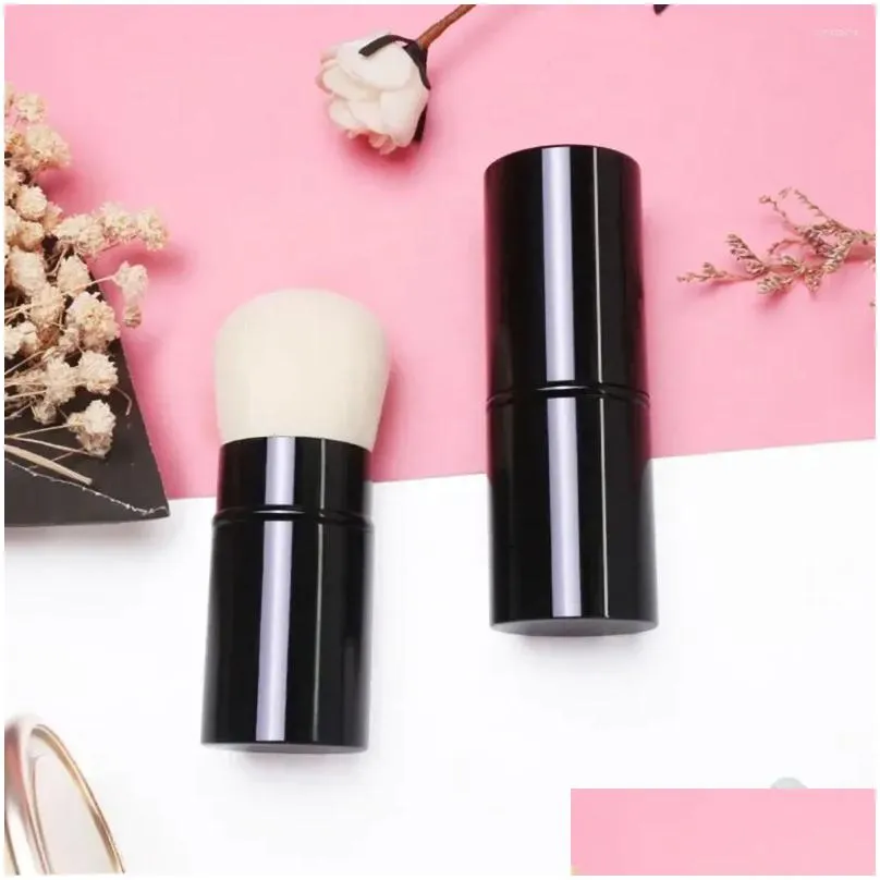 makeup brushes multifunctional retractable kabuki brush blush bronzer buffing powder foundation sunscreen with lid