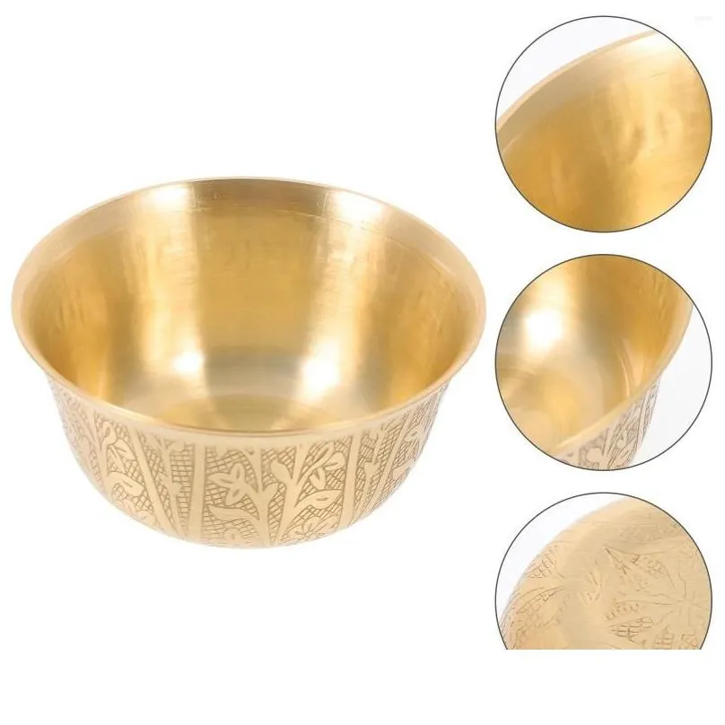 bowls copper bowl ornament buddha worship water rice decor small offering creative furnishing articles golden