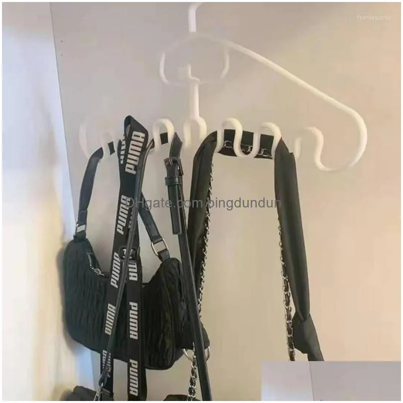 Hangers & Racks Hangers Waves Mti-Port Support For Clothes Drying Rack Mtifunction Plastic Hanger Storage Drop Delivery Home Garden Ho Dhkt2