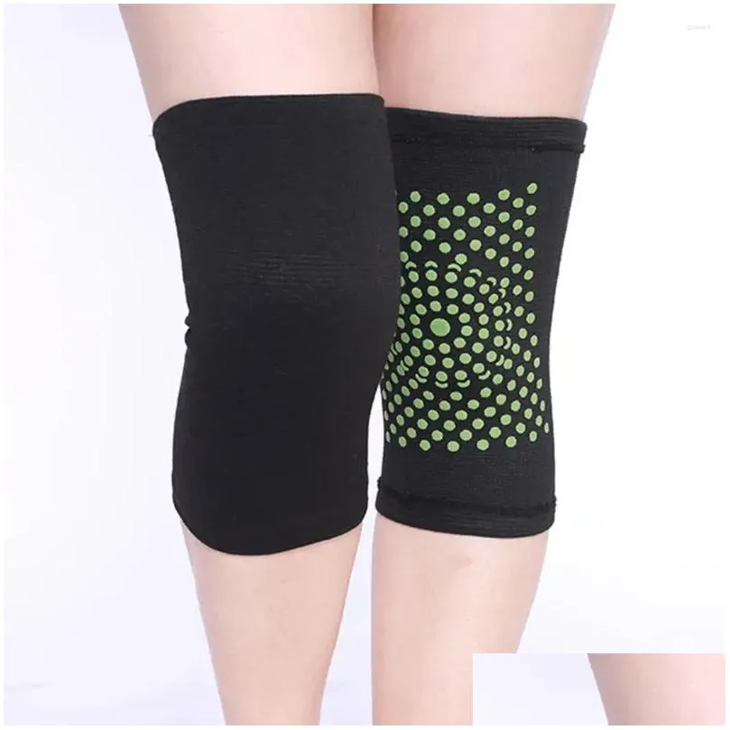 knee pads 1pair pain relief self heating support brace breathable protective solid pad warm arthritis men women non slip health care